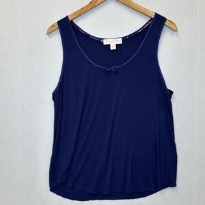 Oscar de la Renta Blue Purple Sleeveless Tank Pijama Top size Medium